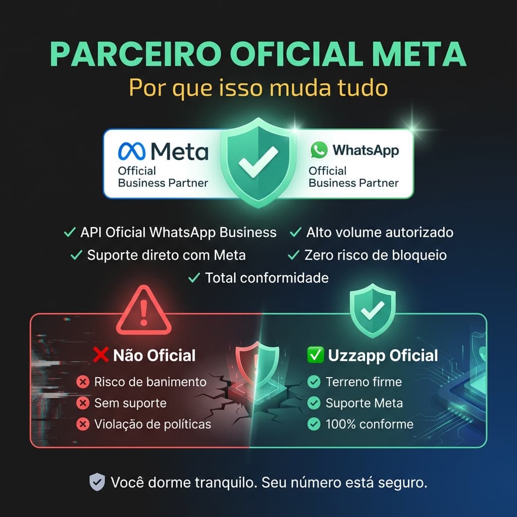 Uzzapp é Parceiro Oficial Meta — API Oficial WhatsApp Business