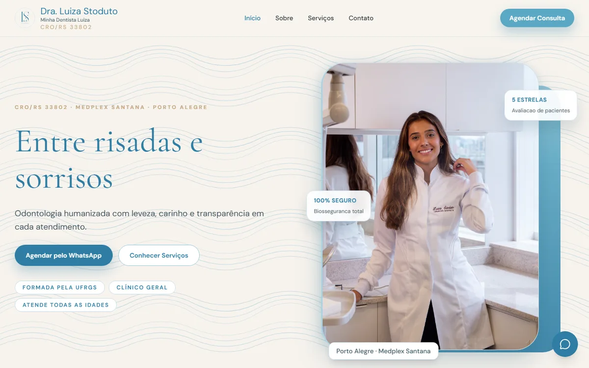 Preview do site Site Luiza