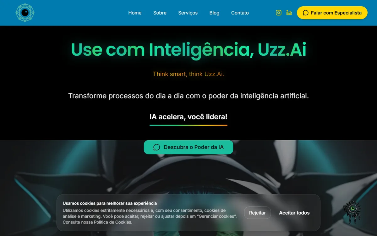 Preview do site Uzz.Ai