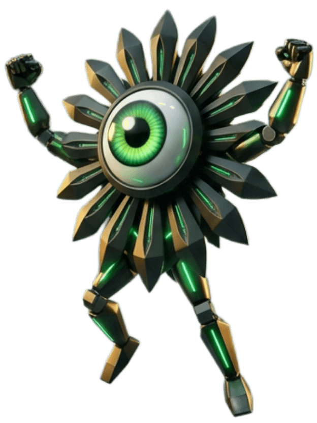 MASCOTE Uzz.Ai em momento descontraído