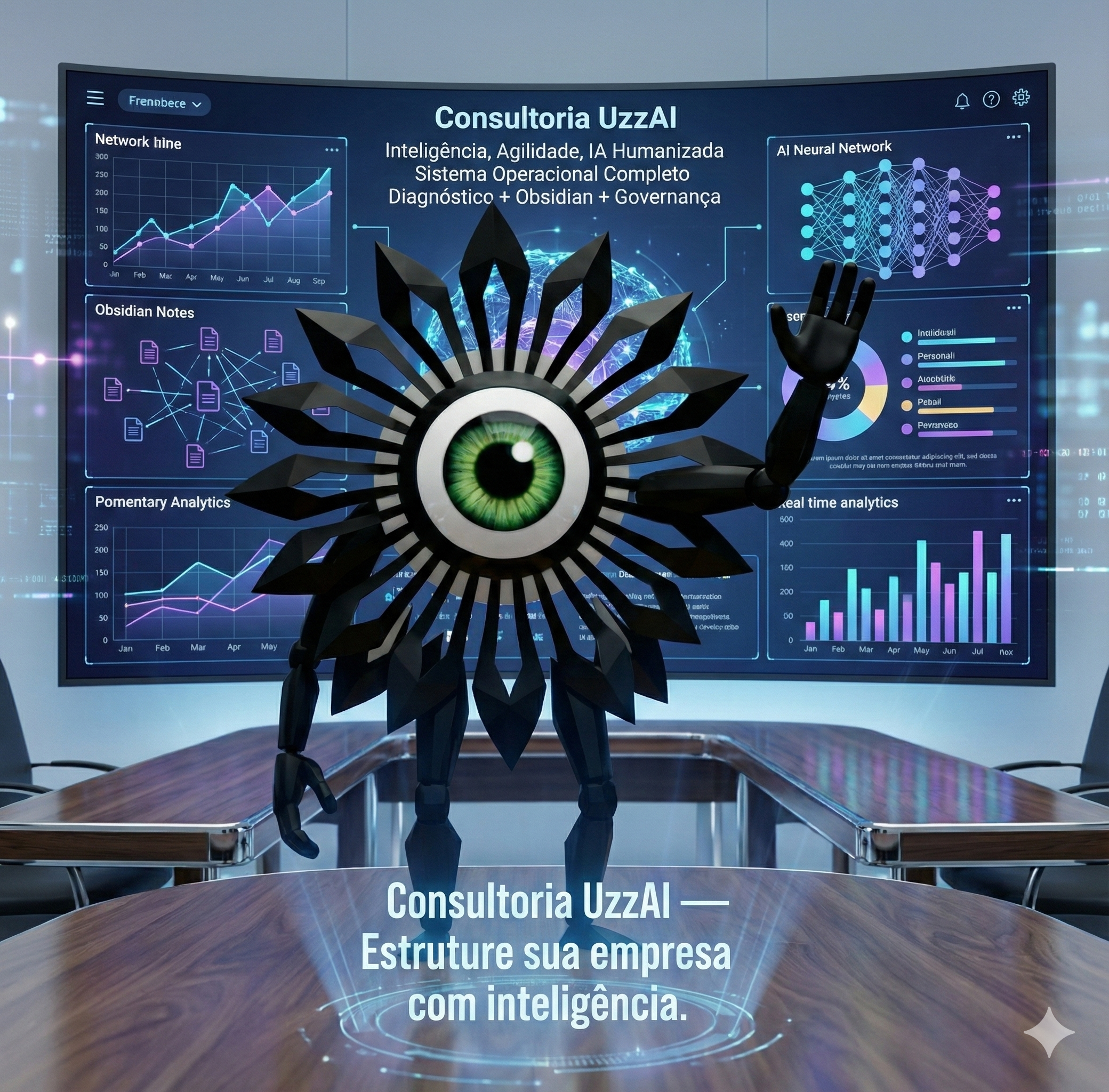 Consultoria UzzAI estruturando operações com dashboards